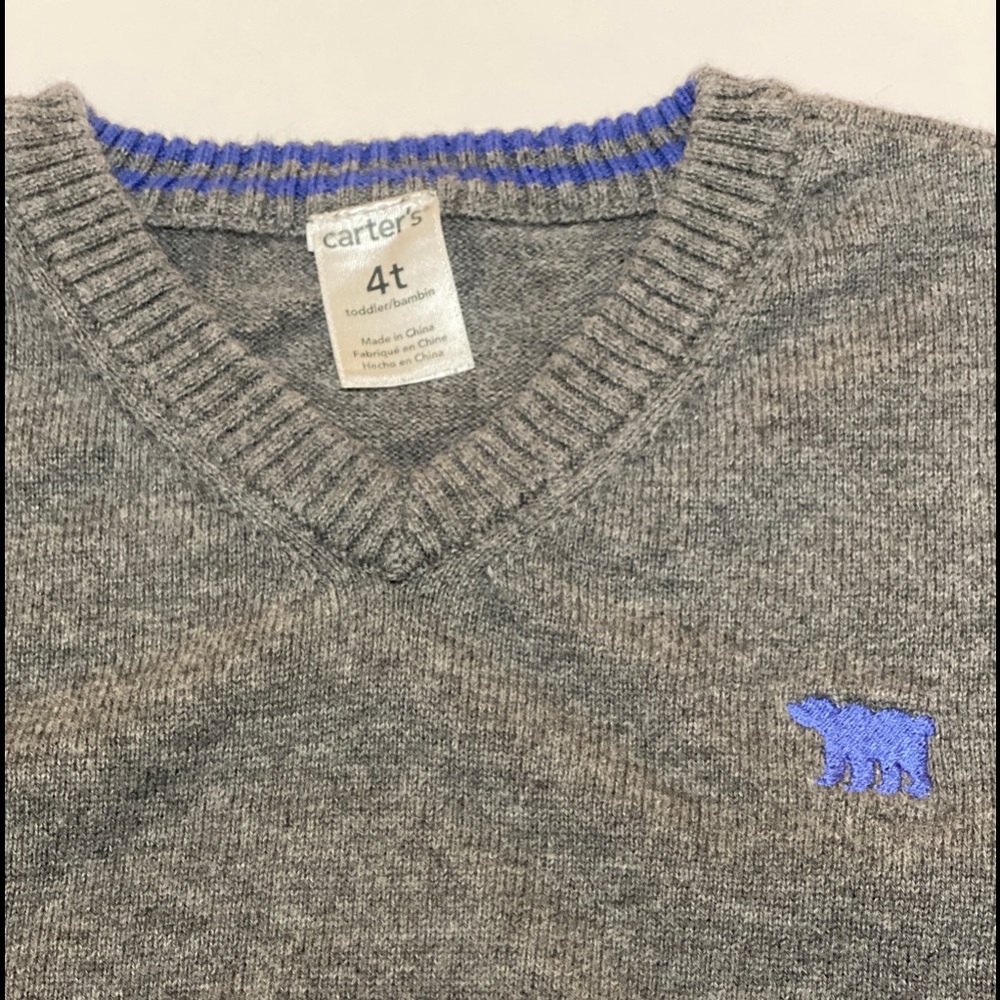 Carter’s 4T boys sweater (gray)